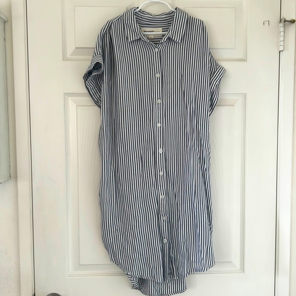 Striped Shirt dress WITH POCKETS
